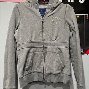 Gray Zip-Up Hoodie